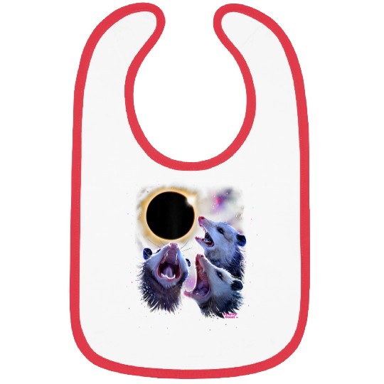 Opossums Howling Eclipse Possum Bibs