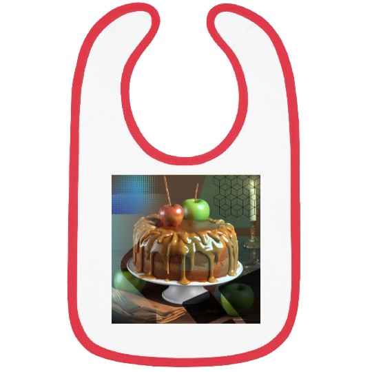 Decadent Caramel Apple Cake Bibs