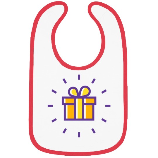AA line icon of a gift box typically features a si Bibs