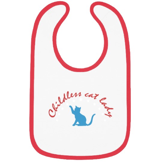 Vintage And Retro Funny Childless Cat Lady Bibs