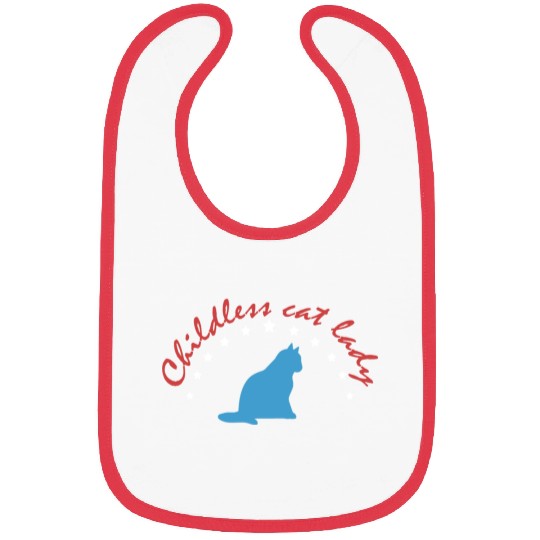 Vintage And Retro Funny Childless Cat Lady Bibs