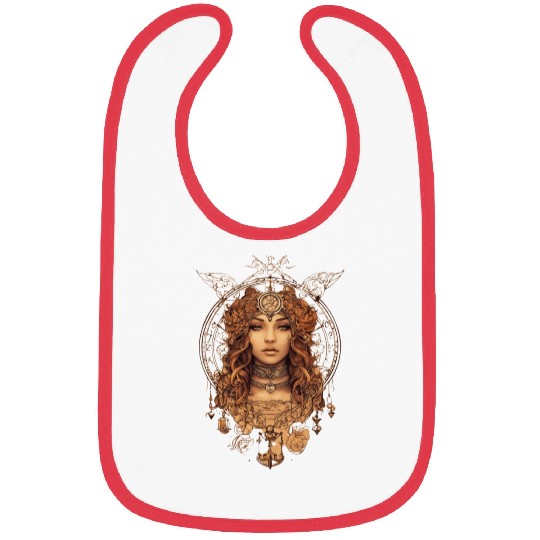 Mystical Ink Drawing of the Zodiac Libra Sign Bibs