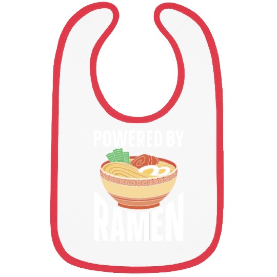 Powered By Ramen Anime Japanese Soup Cup Noodle Bibs