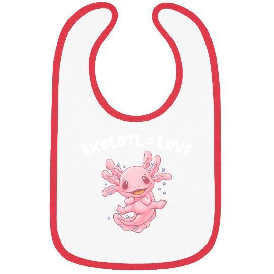 Axolotl Love Salamander Animal Lover Amphibians Pe Bibs
