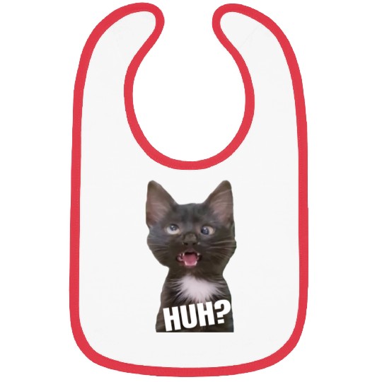 Funny Cross Eyed Cat Meme Huh Funny Cat Bibs