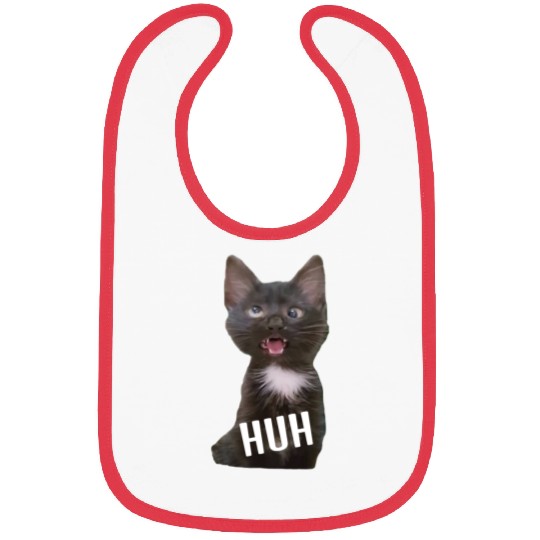 Funny Cross Eyed Cat Meme Huh Funny Cat Bibs
