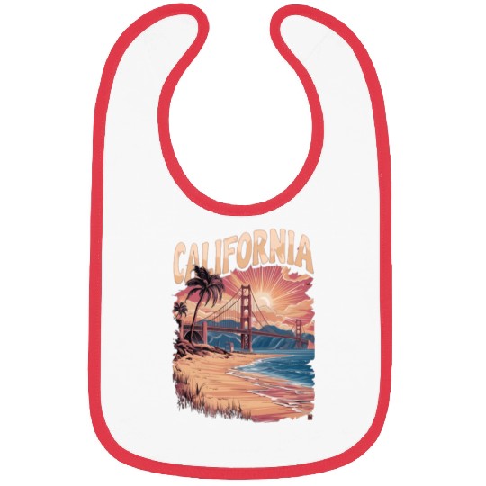 CALIFORNIA GOLDEN GATE BRIDGE BAY AREA Bibs