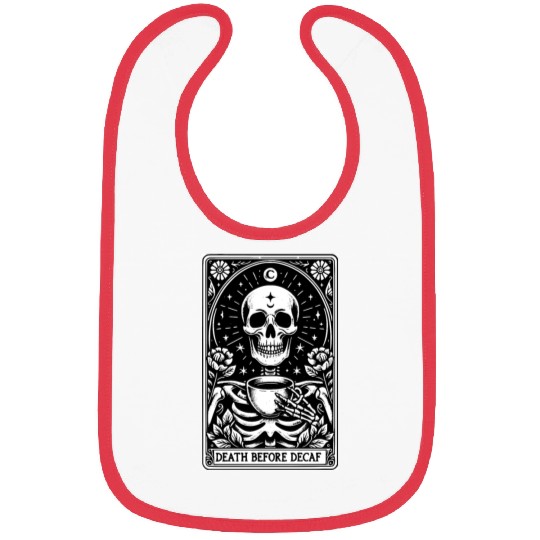 Death Before Decaf Tarot Card Bibs