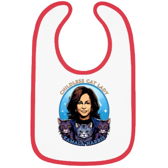 Childless Cat Lady Kamala Harris Bibs