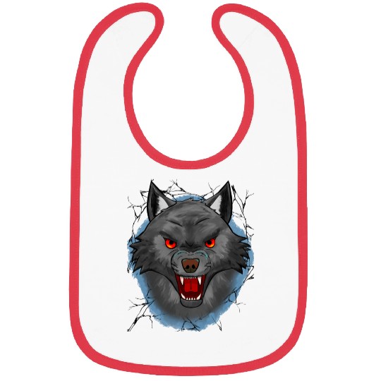 Angry Wolf Bibs
