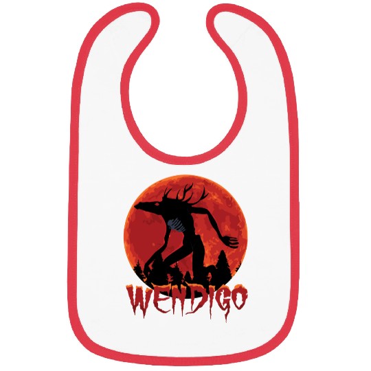 Cryptid Monsters Folk Wendigo Cryptid Creepy Bibs