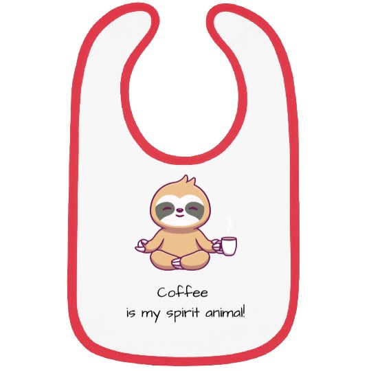 Coffee Sloth Bibs