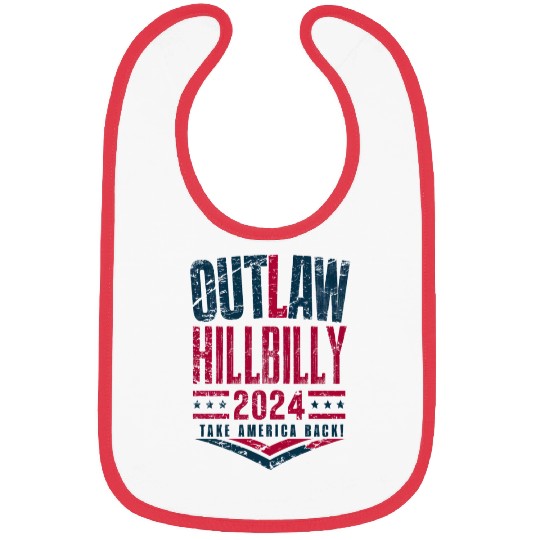 Vintage Elections Outlaw Hillbilly US Flag Bibs