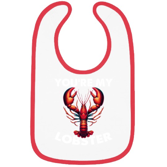 Friends You're My Lobster Valentine's Day Quote Bibs