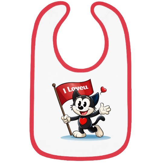felix cat i love you Bibs