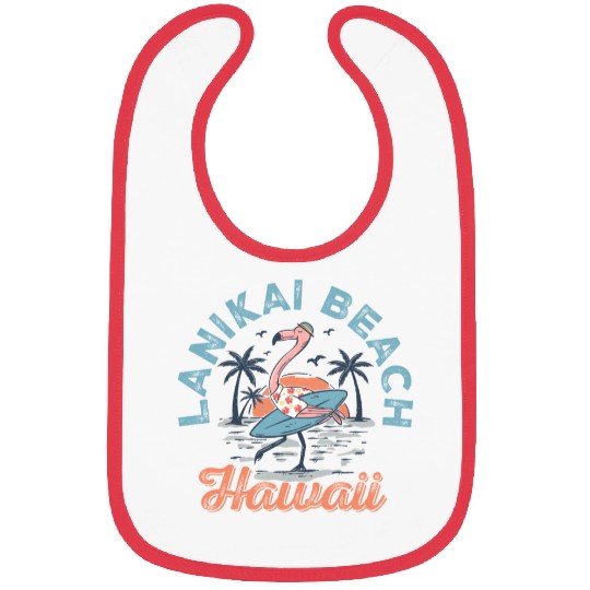 Vintage Beach Flamingo Bibs