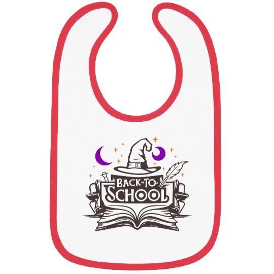 Back To School Wizard Hat Book Vector 3 Colors Bibs