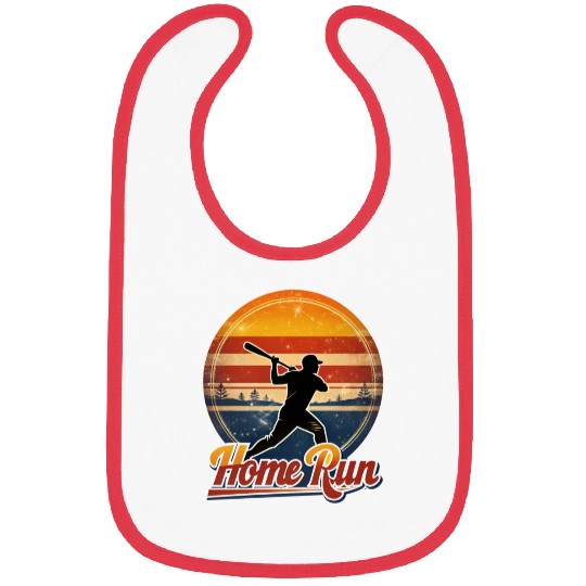Silhouette Baseball Player Home Run Streetwear Bibs