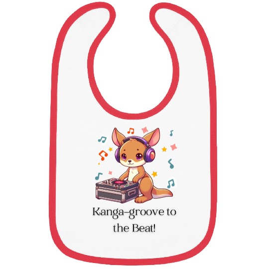 "Kanga-groove to the Beat" DJ Kangaroo Design Bibs