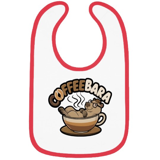 Coffeebara Capybara Coffedrinker Bibs