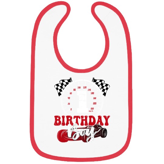 Birthday Boy 1 One Race Car 1st Birthday Racing Bibs