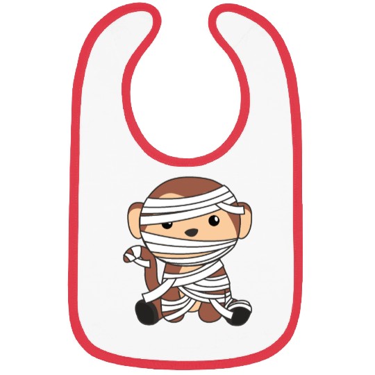 Monkey Mummy Pumpkin Monkeys Happy Halloween Bibs