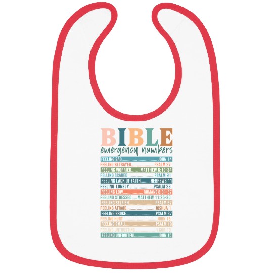 Bible Emergency Numbers Bibs