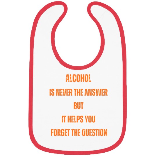 Humorous Alcohol Meme Typography Bibs