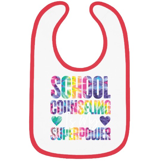 School Counselor Tie Dye School Bibs