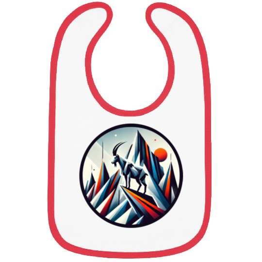 Abstract mountain goat Bibs