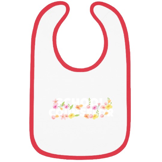 School Counselor Flower Floral Bibs