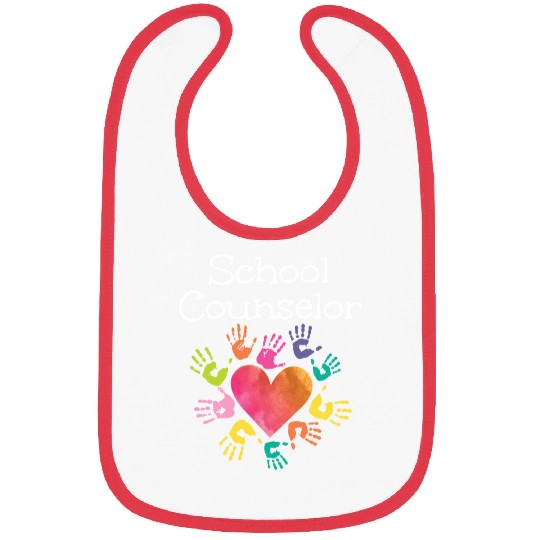 School Counselor Heart Bibs