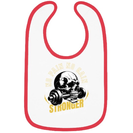 No Pain No Gain Stronger Gym Workout Bibs
