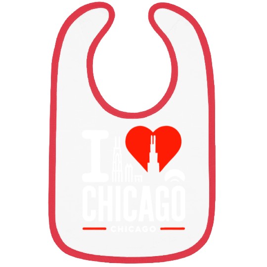I Love Chicago The Windy City Chi-Town Bibs