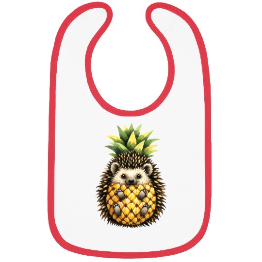Spiky Pineapple Fruit Lover Funny Design Bibs