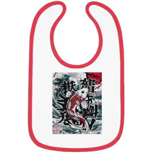 Funny Koi Fish Gift Men Women Cool Koi Fish Lover Bibs