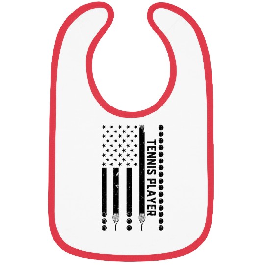 Tennis Player US Flag Tennis Bibs