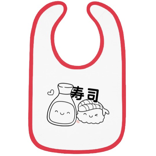 Sushi Kanji Bibs