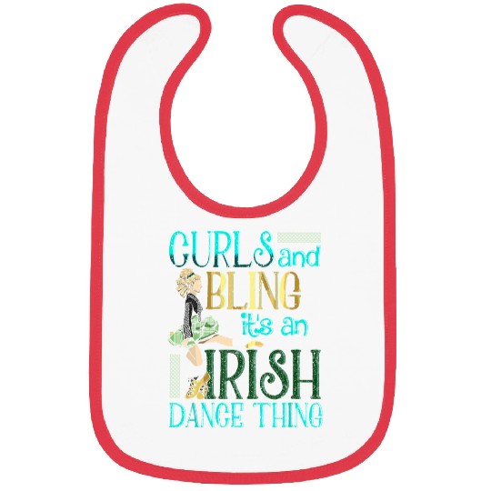 Curls And Bling Irish Dance Thing Dancer Girls Bibs