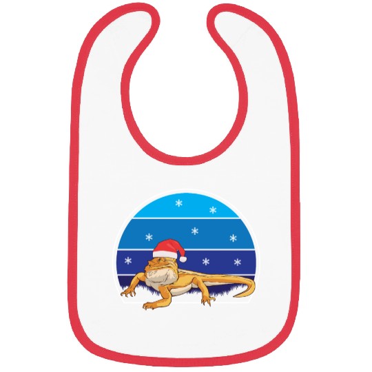 Iguana Christmas Light Sweater Funny Animals Lover Bibs