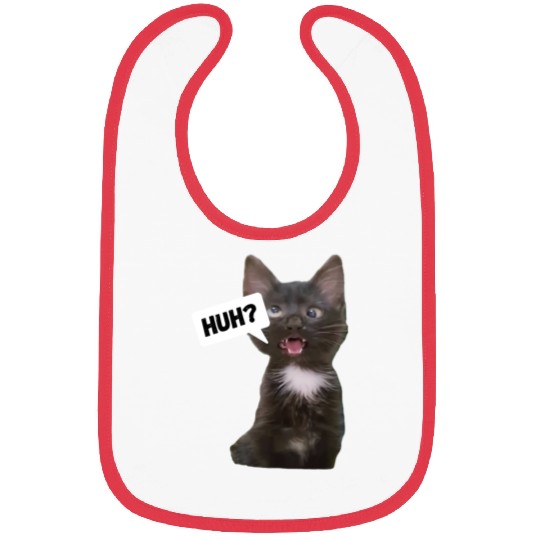 Funny Cross Eyed Cat Meme Huh Funny Cat Bibs