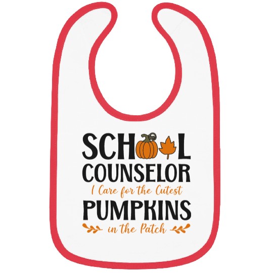 School Counselor Pumpkin Fall Bibs