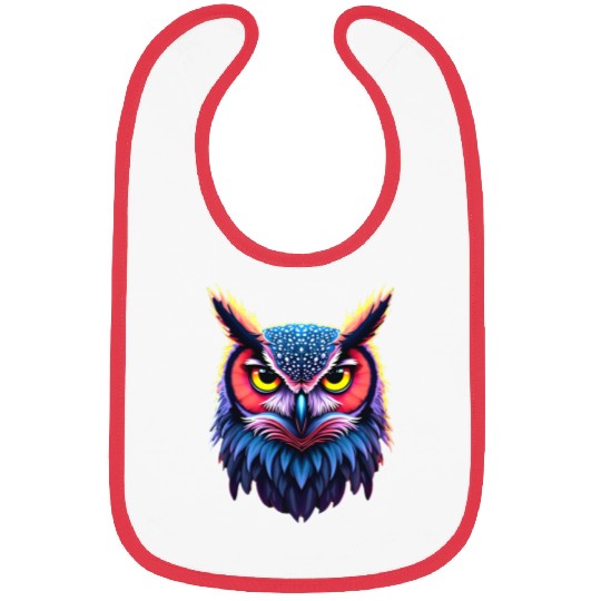The Owl s look in neon art Bibs