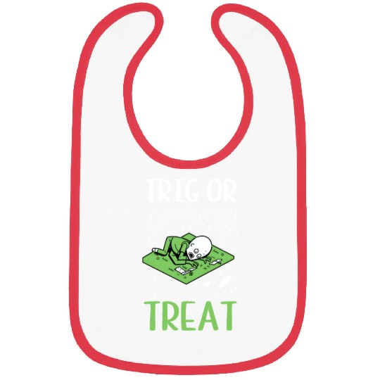 Halloween Math Teacher Trig Or Treat Zombie Bibs