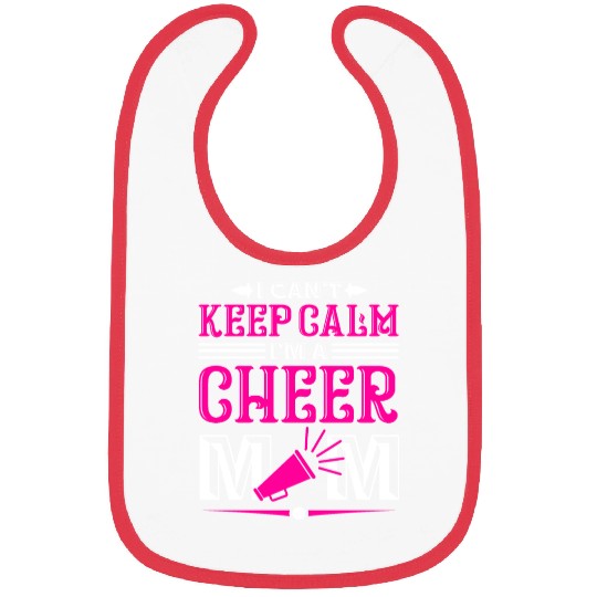 Keep Calm Cheer Mom Cheerleading Mother's Day Bibs
