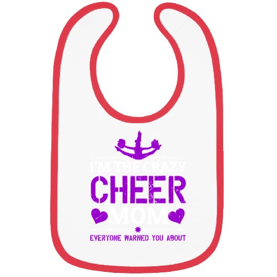 Crazy Cheer Mom Cheerleading Mommy Mother's Day Bibs