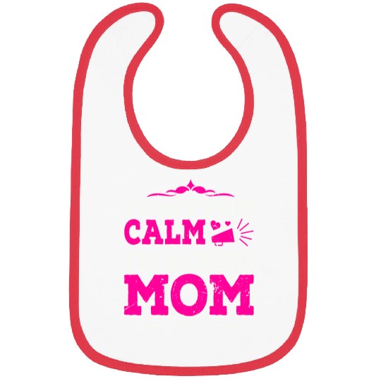 Keep Calm Cheer Mom Cheerleading Mother's Day Bibs
