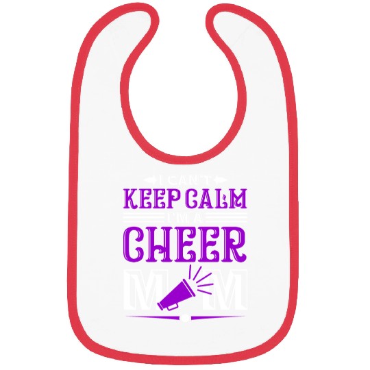 Keep Calm Cheer Mom Cheerleading Mother's Day Bibs