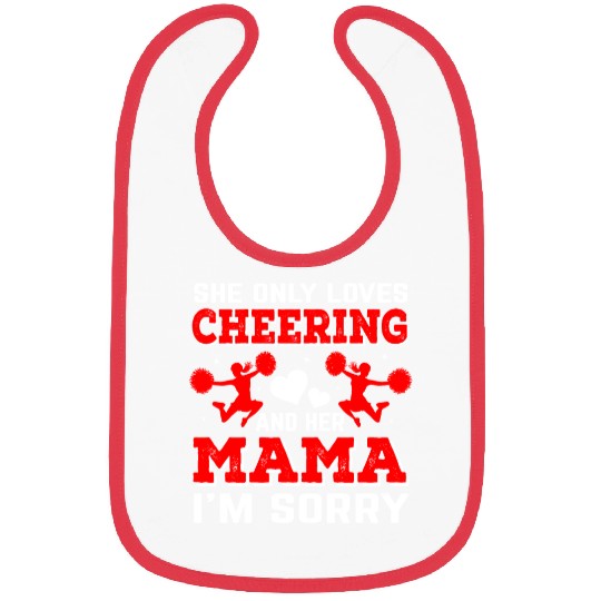Loves Cheer Mom Cheerleading Mommy Mother's Da Bibs