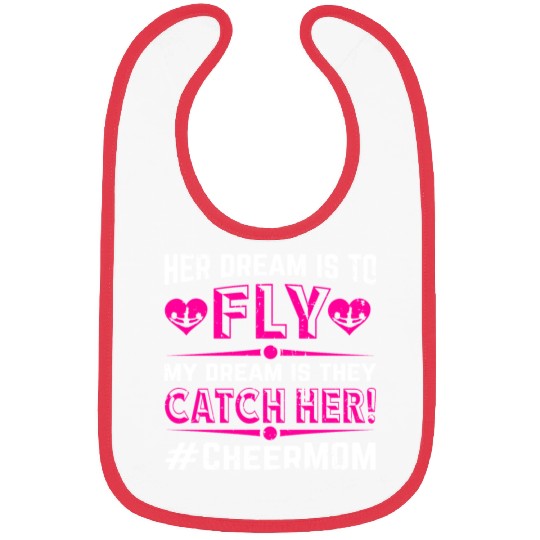 Dream Cheer Mom Cheerleading Mommy Mother's Day Bibs